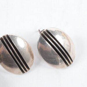 Navajo Handmade Earrings 925 Silver Artist Signed Yazzie